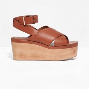 & Other Stories platform wedge sandals